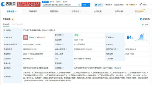 埃斯頓等企業(yè)聯(lián)手成立鼎匯具身智能機(jī)器人創(chuàng)新中心，注冊(cè)資本達(dá)6000萬(wàn)，聚焦軟件開(kāi)發(fā)